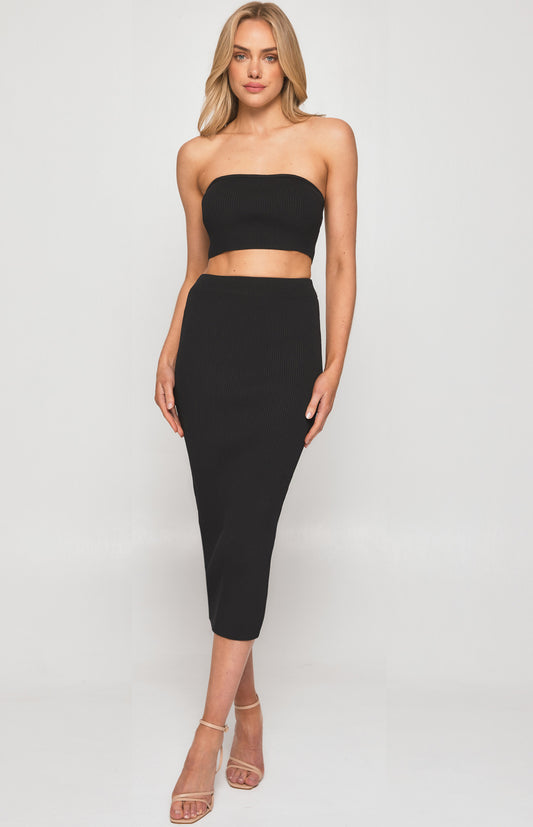 Jermaine Knit Set in Black