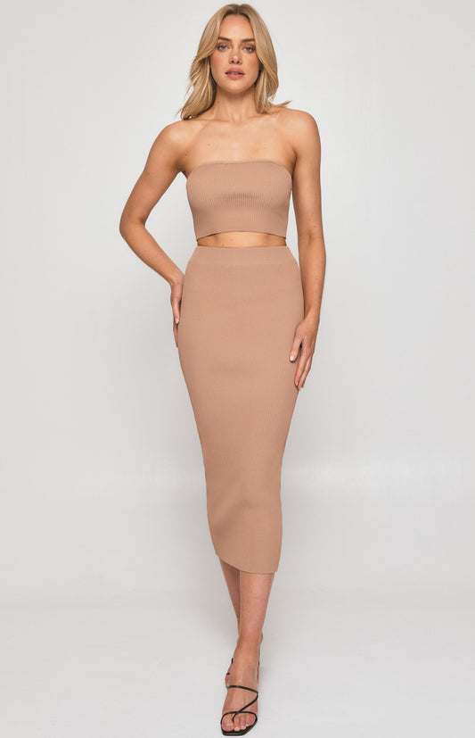 Jermaine Knit Set in Camel